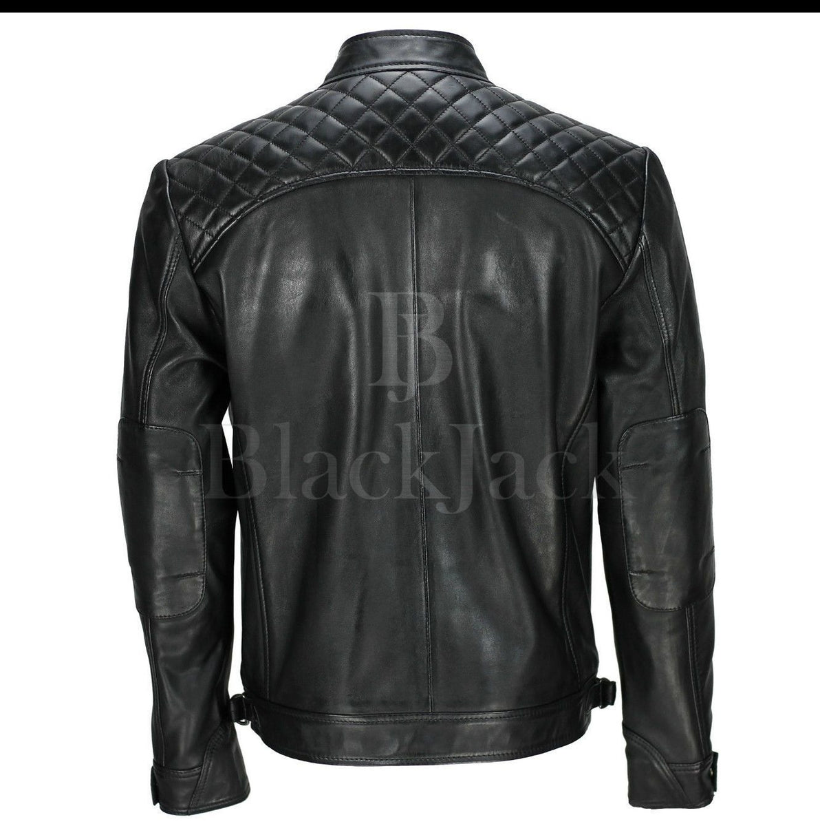 Fancy Biker Buffalo Leather Jacket – Black Jack Leathers